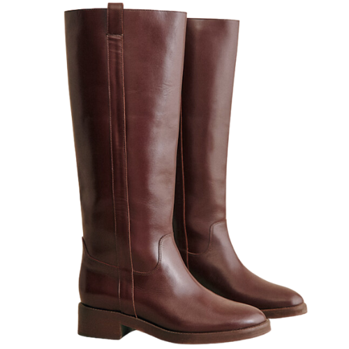 Sezane Bridget Knee Boots leather riding