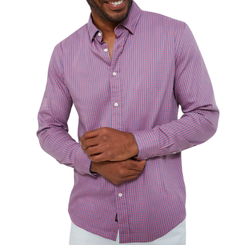Tuckernuck (US) blue rose gingham button down shirt
