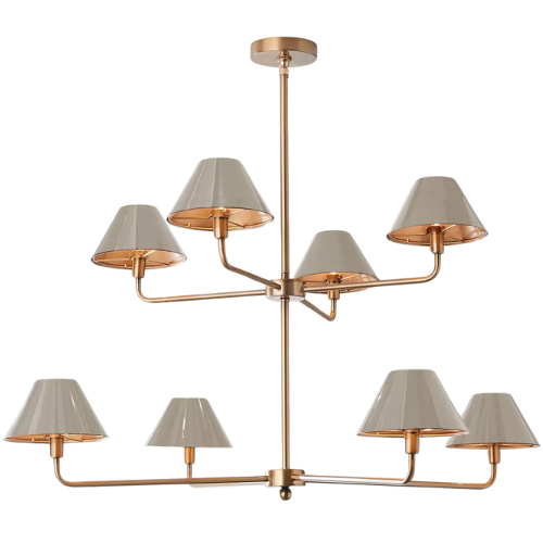 Chris Loves Julia Edie Two-Tier Chandelier - 8 Light Shades of Light