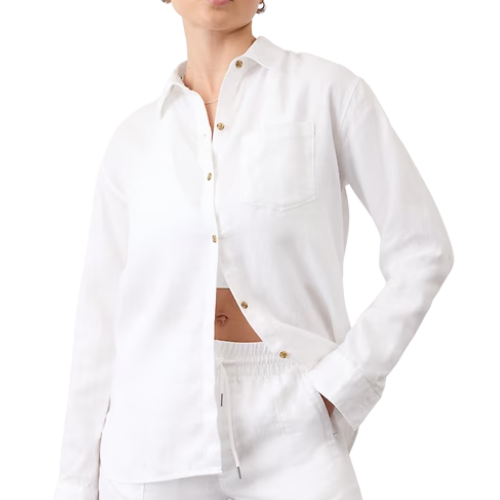Athleta Retreat Linen Top cover up