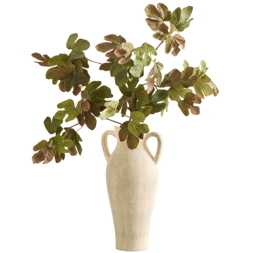 Pottery Barn Faux Turning Fig Leaf Branch stem