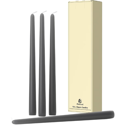 Gray Dripless Taper Candles