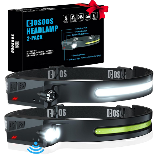 Rechargeable LED Headlamps set of 2
