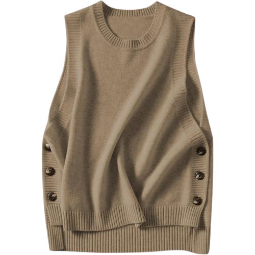 Amazon Brown Button Sweater Vest
