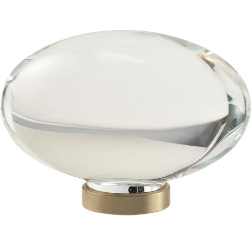 Amerock Glacio Clear/Golden Champagne Oval Cabinet Knob