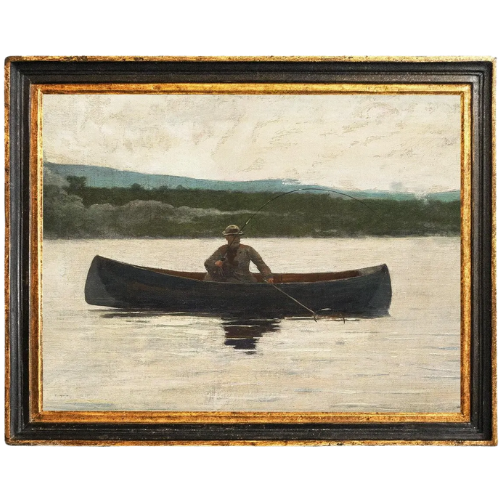 Etsy (US) Fishermen Painting, Lake Landscape, Vintage Painting art print
