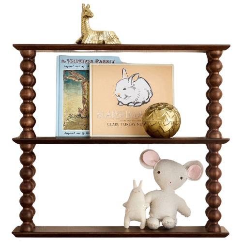 Pottery Barn Kids Chris Loves Julia Turned Wood Tiered Shelf (24")