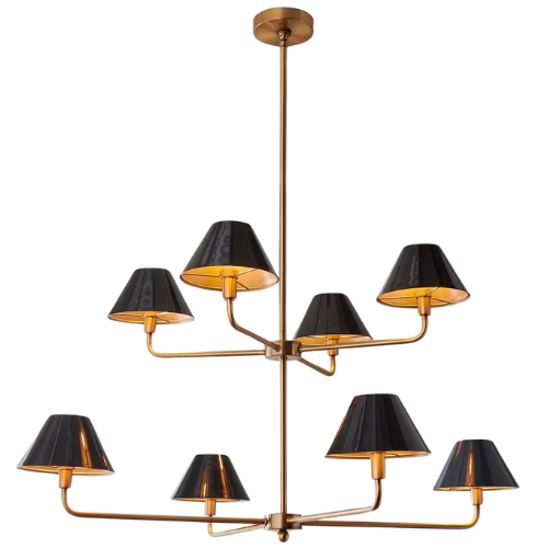 Chris Loves Julia Edie Two-Tier Chandelier - 8 Light Shades of Light