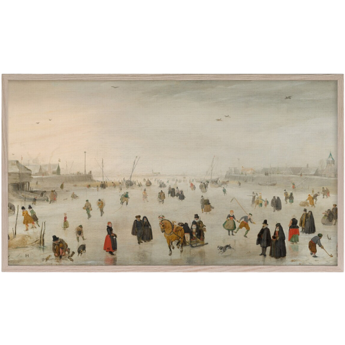 Ice Skating Frame TV Art Winter Snow