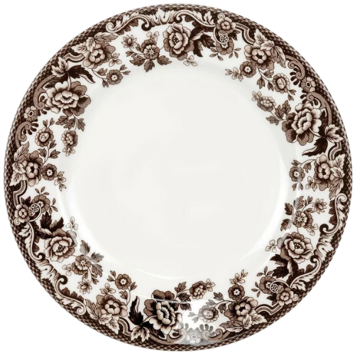 Wayfair North America Spode Delamere Salad Plate 8" toile brown china porcelain floral