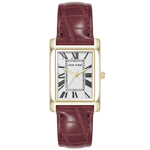Macy's Anne Klein Red Crocodile Leather Strap WAtch