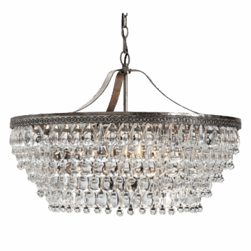 crystal chandelier pewter silver