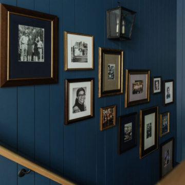 Framebridge The Antiqued Staircase gallery wall