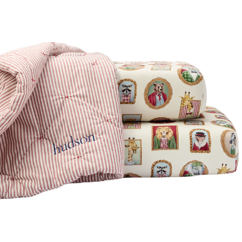 Pottery Barn Kids Chris Loves Julia Animal Portraits Baby Bedding Set
