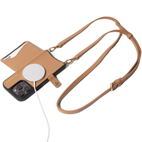 Bandolier Mila MagSafe Charging Crossbody Bandolier - Tan/Gold Phone Case