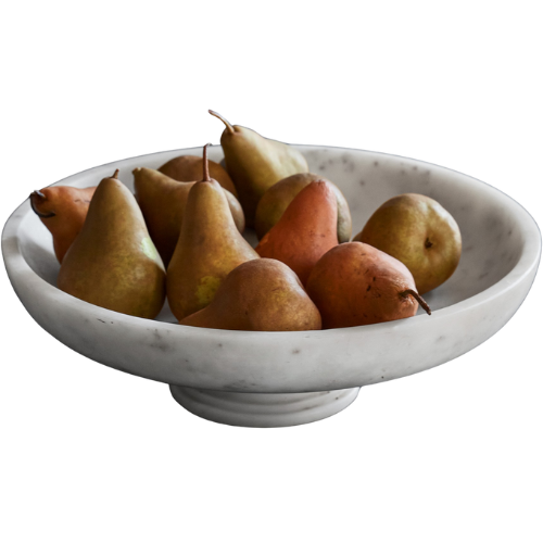 Williams Sonoma Marble Footed Fruit Bowl