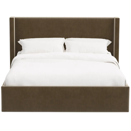 Quince Performance Velvet Wingback Bed