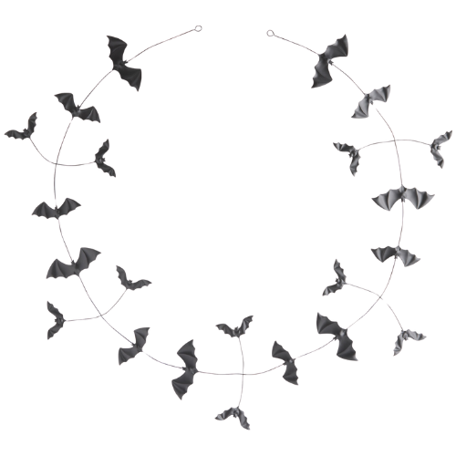 World Market Black Metal Posable Bat Garland