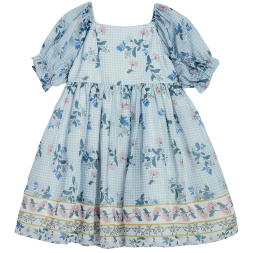 Nordstrom Pippa & Julie Kids' Emila Floral Gingham Organza Dress