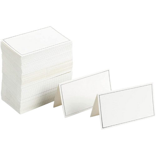 Silver Border Name Tags Place Cards Amazon