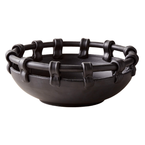 Mondovi Black Ceramic Decorative Bowl + Reviews