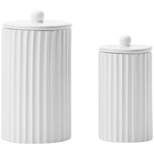 McGee & Co. Fluted Lidded Bathroom Canister