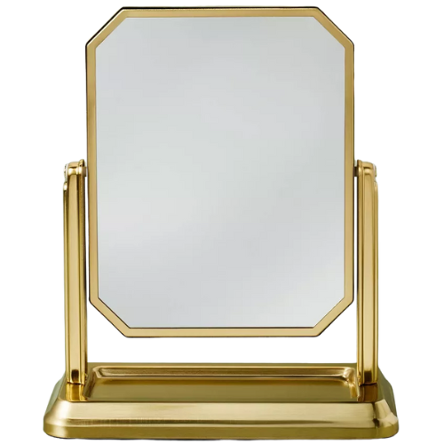 Target Vintage Vanity Mirror with Tray Brushed Brass - Hearth & Hand