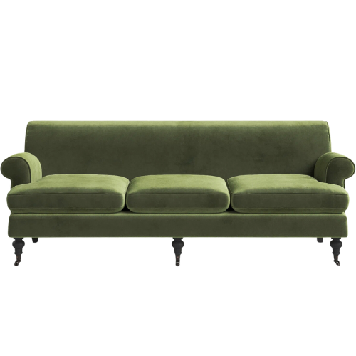 Wayfair Olive Green Velvet Harbour 88'' Upholstered Sofa