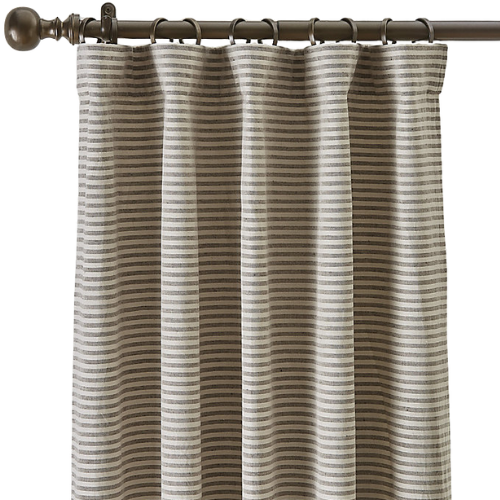 Ballard Designs, Inc. Alder Striped Drapery Panel - Brown