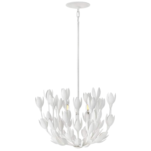 Lamps Plus Hinkley Flora 20" Wide Plaster White Flower Chandelier