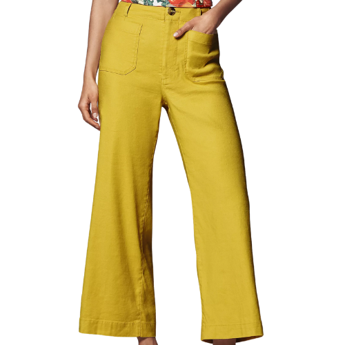 Anthropologie (US) The Colette Cropped Wide-Leg Pants by Maeve: Linen Edition