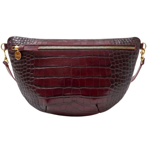 Clare V Grande Fanny Bordeaux Autumn Croco