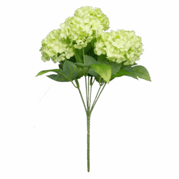 faux green hydrangea stems