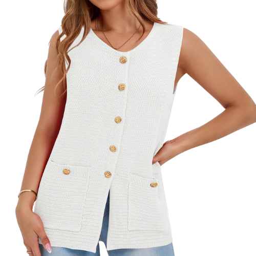 Walmart (US) PRETTYGARDEN Women's Button Up Sweater Vest Top