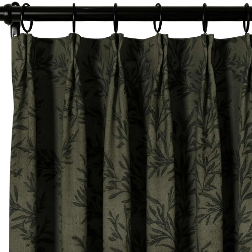 TWOPAGES Sara Le Print Linen Pleated Cafe Curtains