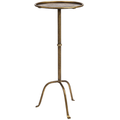 Wayfair North America Williston Forge Kaethe Metal Pedestal End Table brass gold