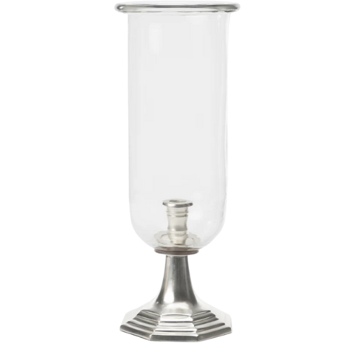 McGee & Co Tottenham Taper Holder silver candle hurricane