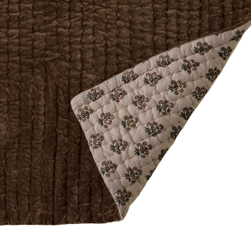 Audrey Block Print Quilt Velvet Magnolia