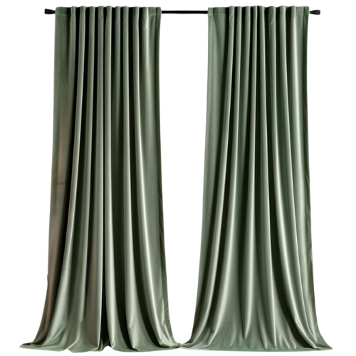 MIULEE Room Darkening Velvet Curtains green