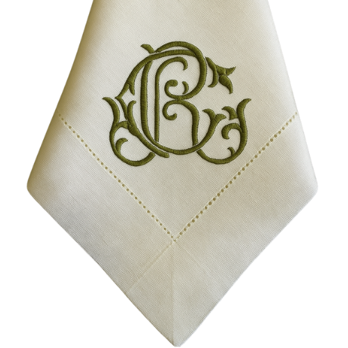 Etsy Monogram Linen Napkins