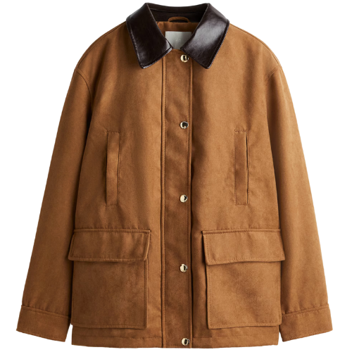 H&M Oversized Suede Barn Jacket
