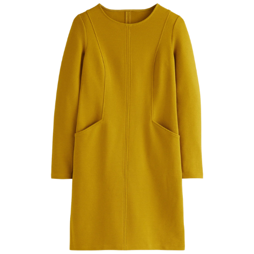 Boden Ellen Ottoman Shift Dress Yellow