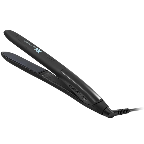 Bio Ionic 10X Styling Iron, Hair Straightener with 1" Sonic Vibrating Plates, Flat Iron with Moisturizing Heat Technology, Versatile Hair Straightener and Curler