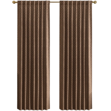 MIULEE Decorative Back Tab Linen Curtains with Geometric Pattern Amazon brown