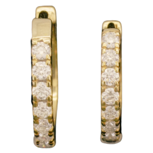 Etsy (US) Lab Diamond Hoop Earrings