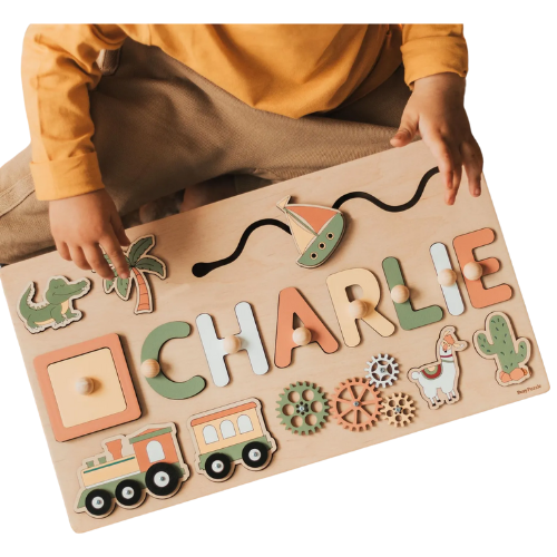 Etsy Custom Name Puzzle Montessori Busy Board