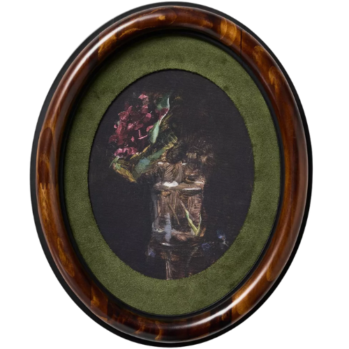 Target 9"x11" Oval Frame Floral Wall Art - Threshold™ designed with Studio McGee
