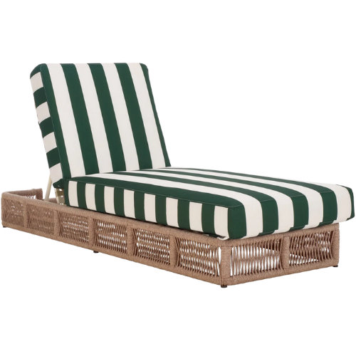 Langley Outdoor Chaise Lounge Green Stripe Wayfair