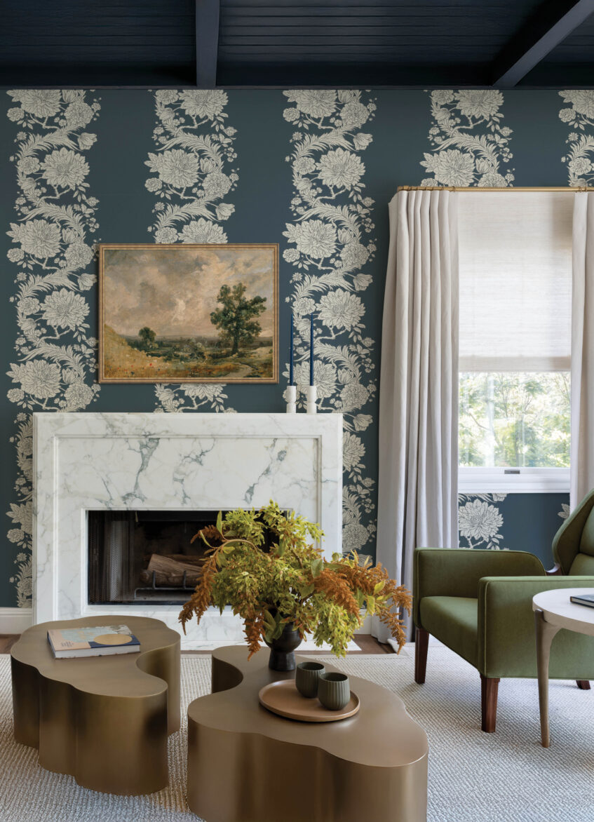 A-Street Prints Gisela Blue Wallpaper