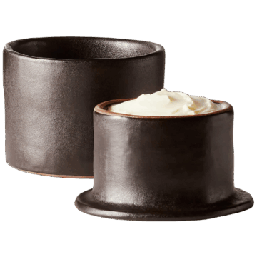 CB2 Tatin Black Terracotta Butter Keeper